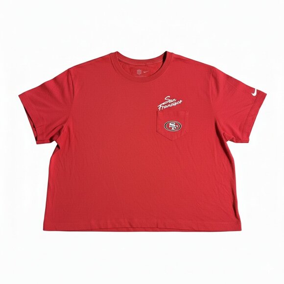 NEW WITH TAGS Nike Women's San Francisco 49ers Boxy Crop T-Shirt - Picture 2 of 7